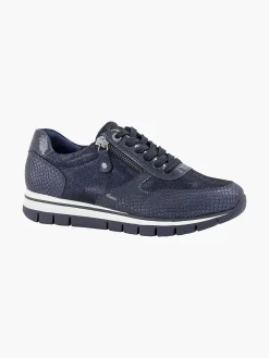 Dark Blue Comfort Sneaker Croco
