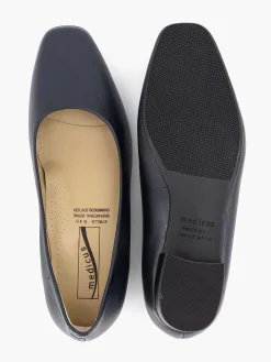 Dark Blue Leather Comfort Pump