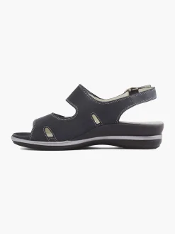 Dark Blue Leather Sandal