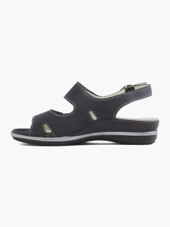 Dark Blue Leather Sandal