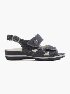 Dark Blue Leather Sandal
