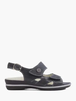 Dark Blue Leather Sandal