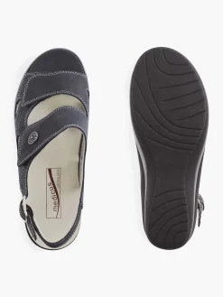 Dark Blue Leather Sandal