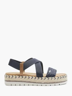 Dark Blue Platform Sandal