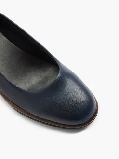 Dark Blue Pump Wedge Heel