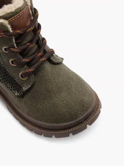 Dark Green Lace Up Boot
