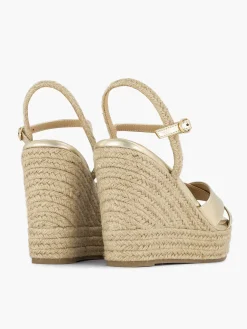 Gold Espadrille Wedge Heel