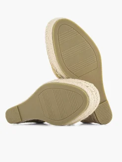 Gold Espadrille Wedge Heel