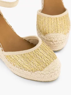 Gold Espadrille Wedge Heel