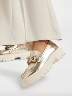Gold Metallic Chunky Loafer