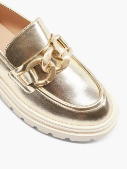 Gold Metallic Chunky Loafer