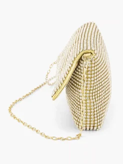 Golden Shoulder Bag Rhinestones