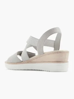 Gray Comfort Sandalette Wedge Heel