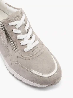 Gray Leather Comfort Sneaker