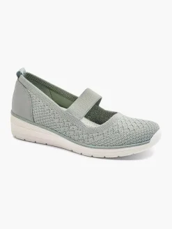 Gray Slip-On Wedge Heel