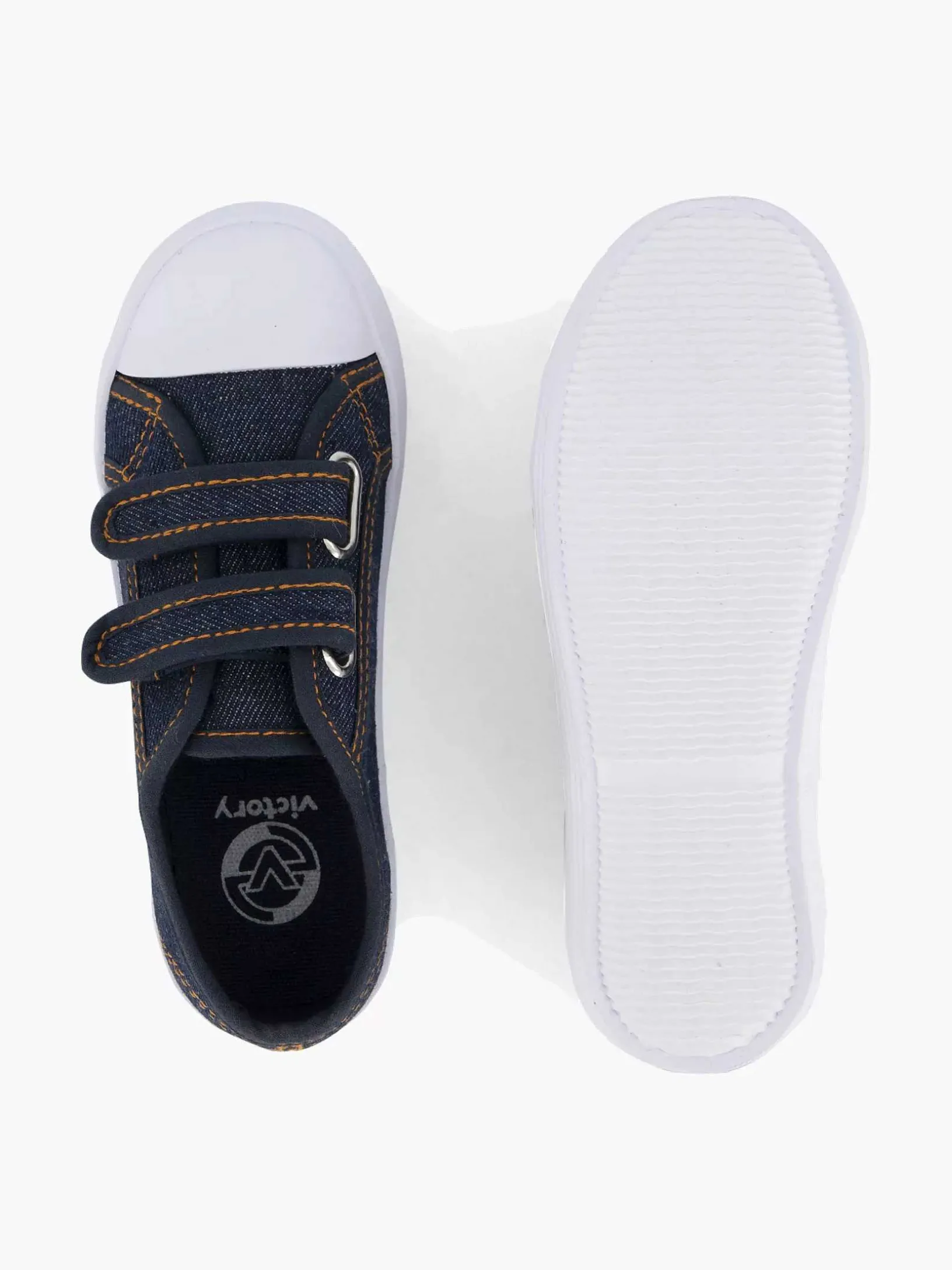 Jeans Blue Gym Shoe Velcro