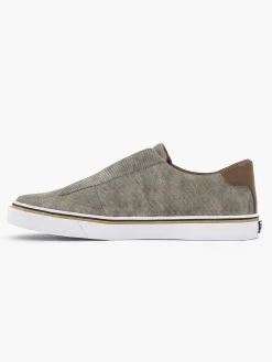 Light Beige Canvas Slip-On