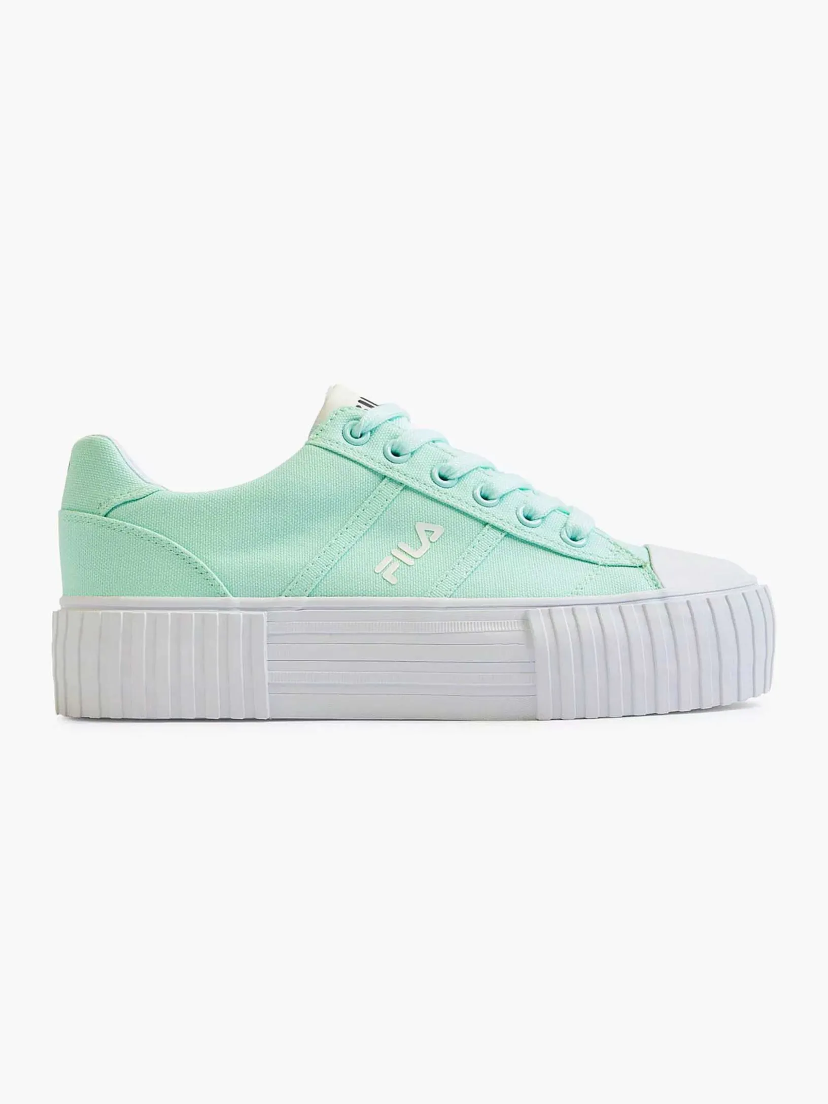 Mint-Colored Canvas Sneaker Platform
