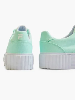 Mint-Colored Canvas Sneaker Platform