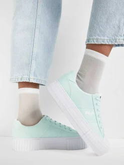 Mint-Colored Canvas Sneaker Platform