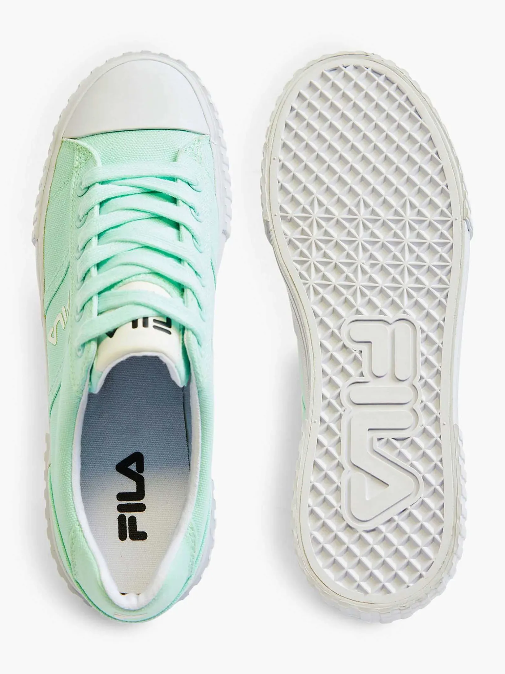 Mint-Colored Canvas Sneaker Platform