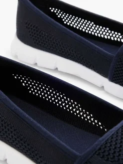 Navy Blue Memory Foam Slip-On