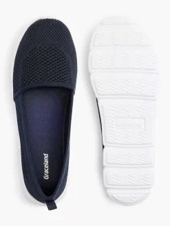 Navy Blue Memory Foam Slip-On
