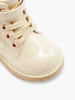 Off White Lace Boot Teddy