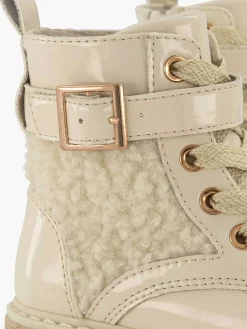 Off White Lace Boot Teddy