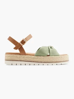 Olive Platform Sandal