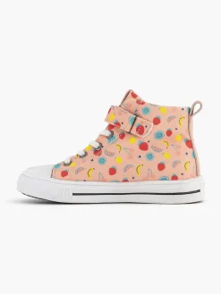 Pink High Canvas Sneaker Fruit
