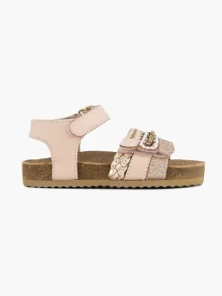 Pink Leather Sandal Velcro