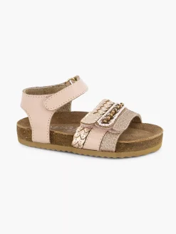 Pink Leather Sandal Velcro
