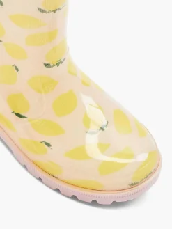 Pink Lemon Rain Boot