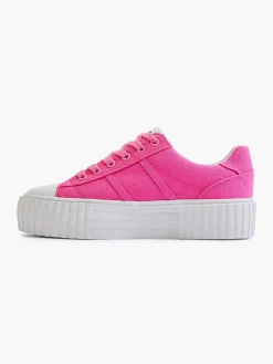 Pink Platform Canvas Sneaker