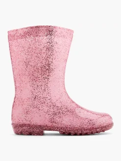 Pink Rain Boot Glitter