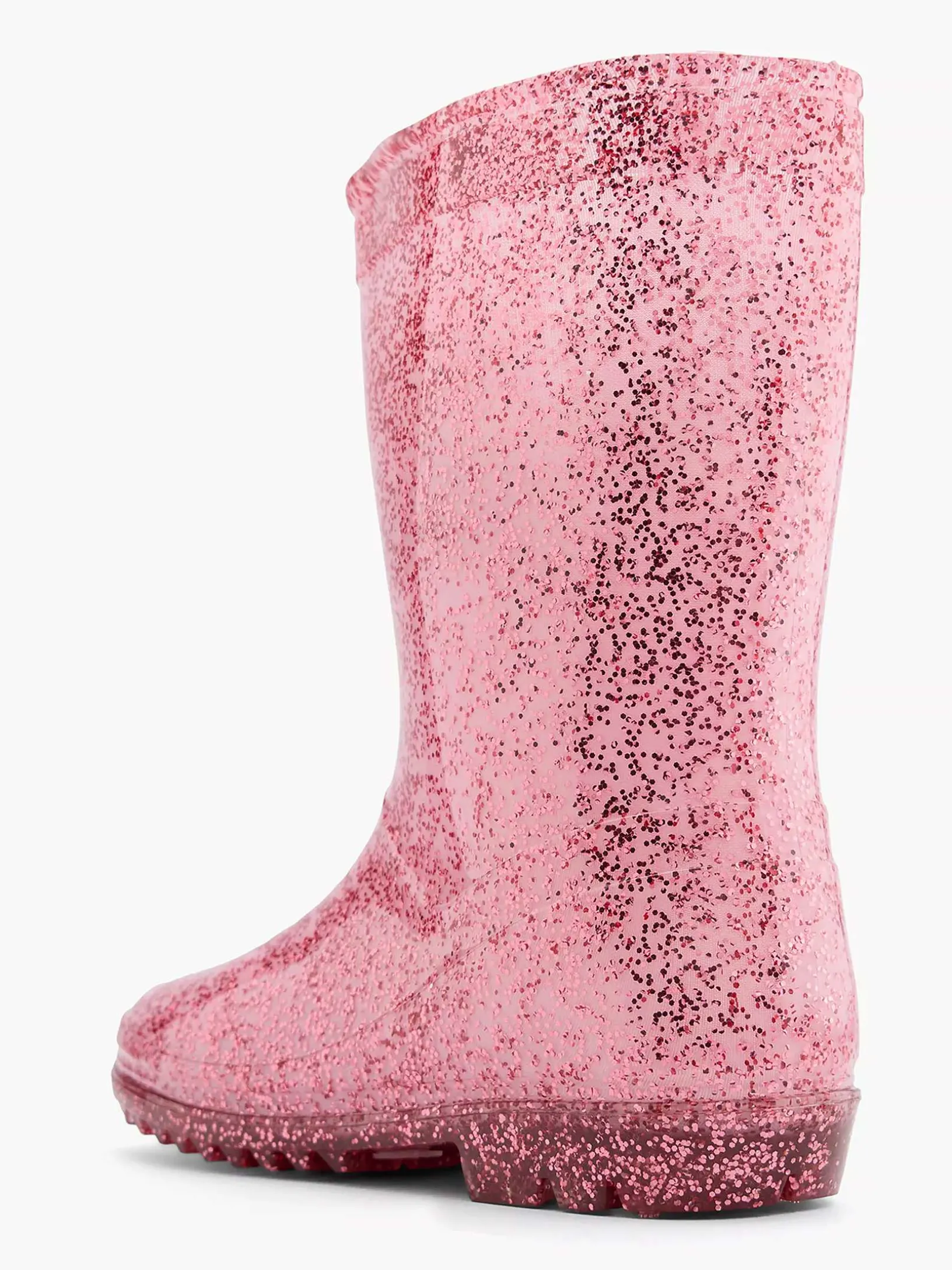 Pink Rain Boot Glitter
