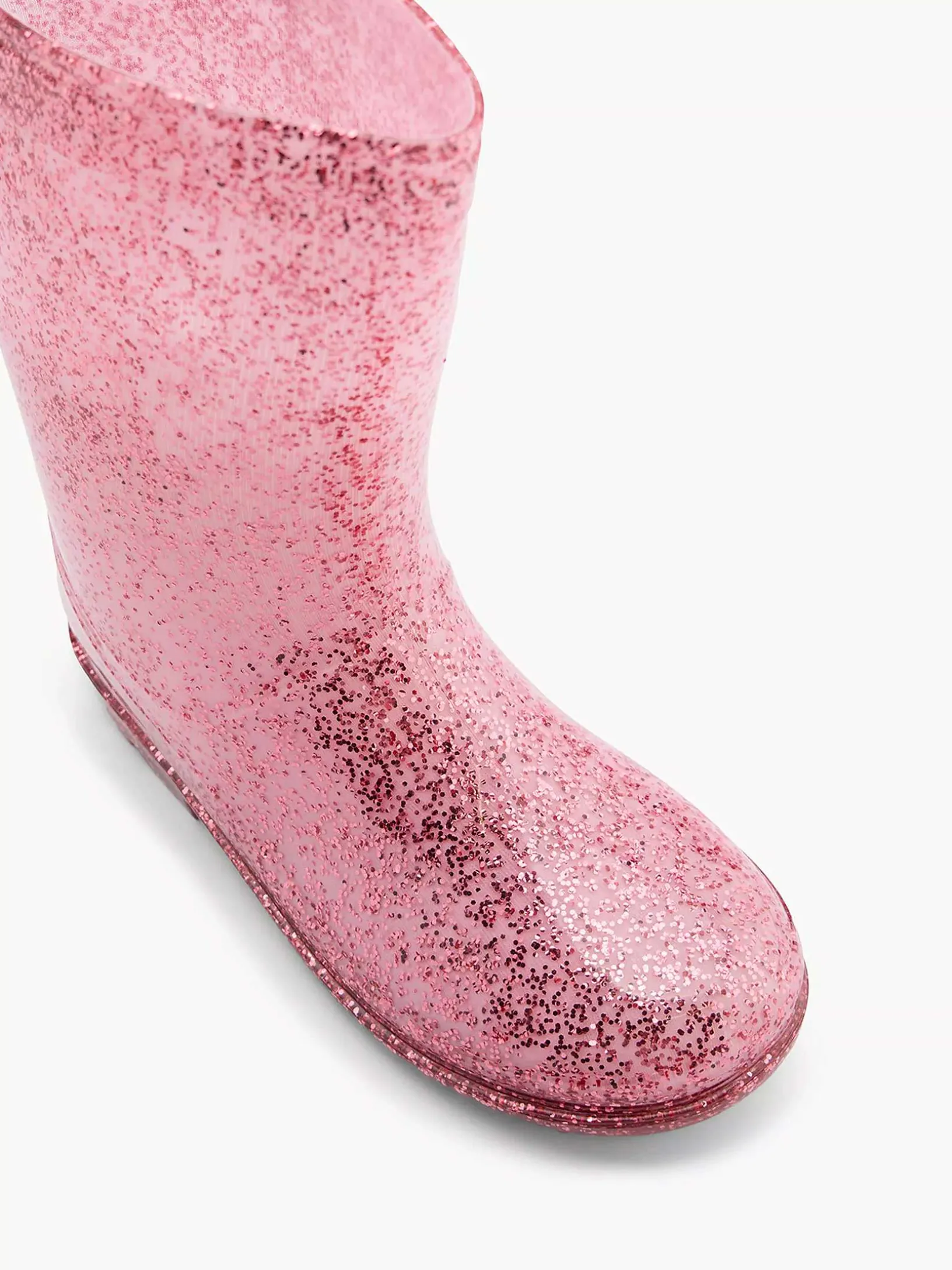 Pink Rain Boot Glitter