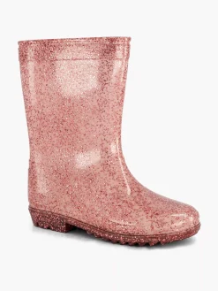 Pink Rain Boot Glitter
