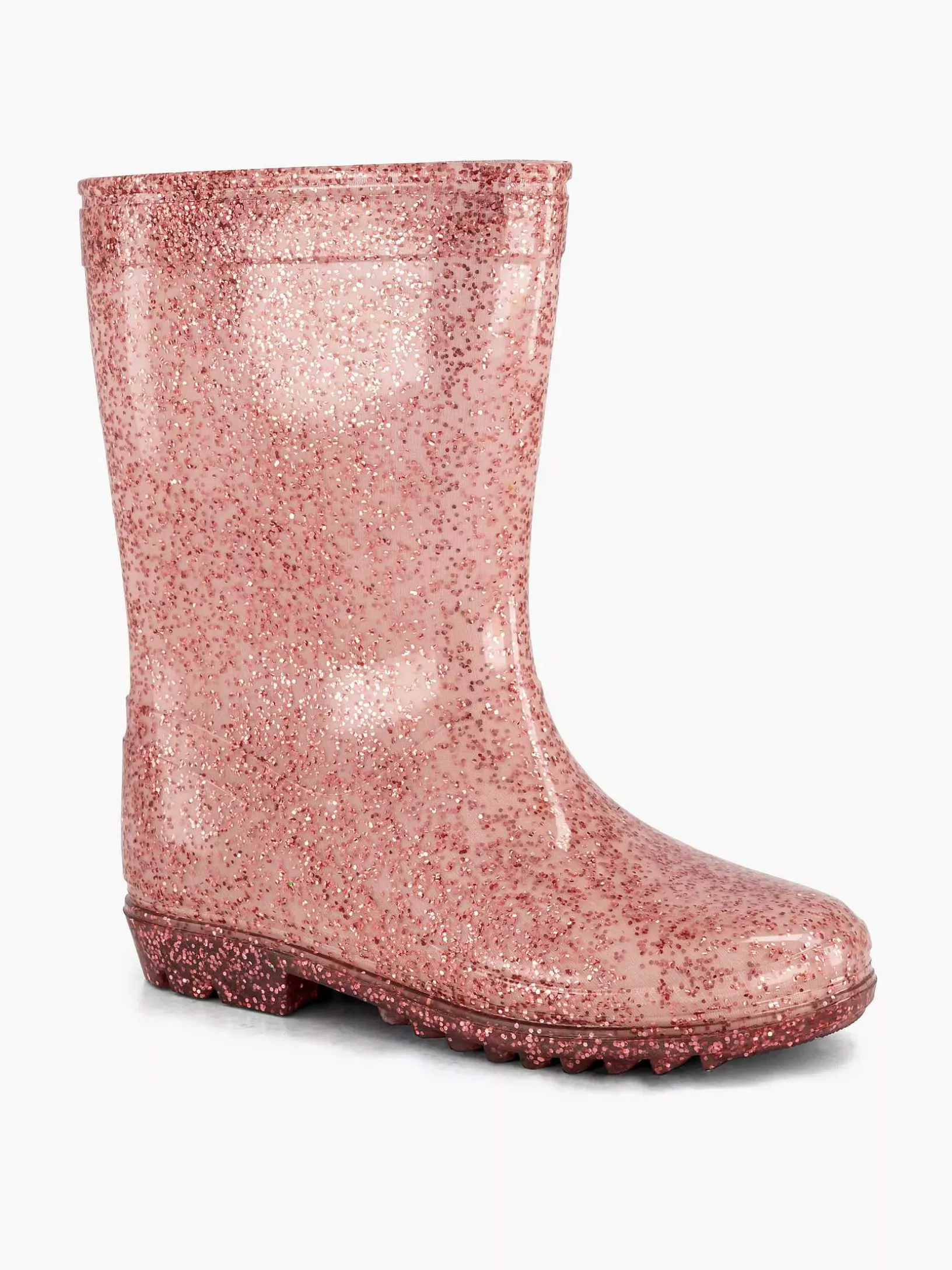 Pink Rain Boot Glitter