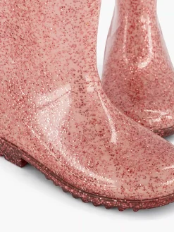 Pink Rain Boot Glitter