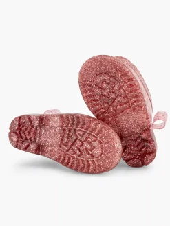 Pink Rain Boot Glitter Bow