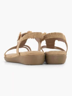 Rose Gold Comfort Sandal Stones