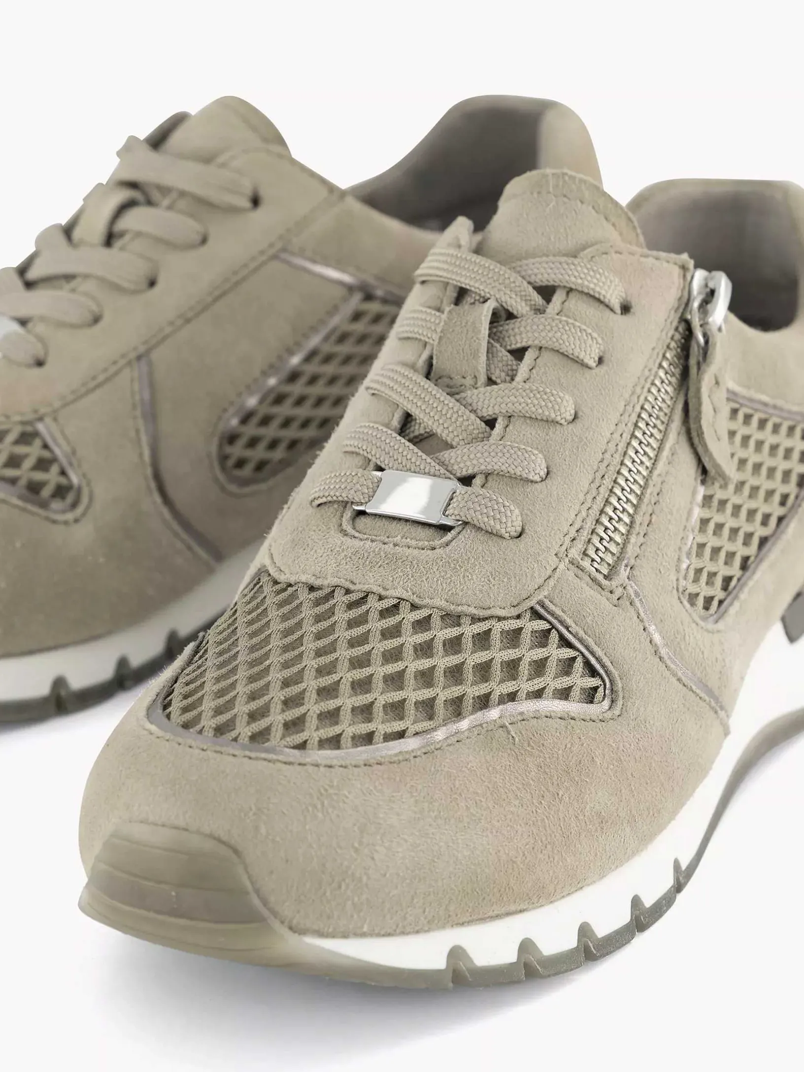 Sand-Colored Leather Comfort Sneaker