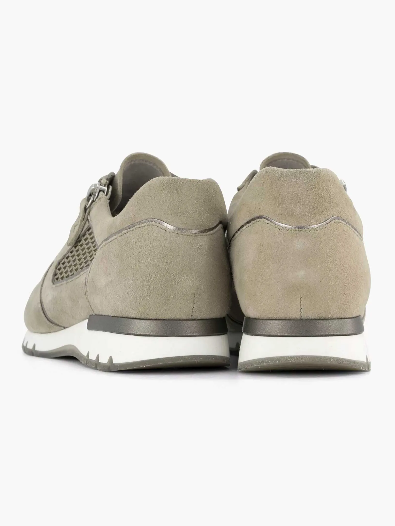 Sand-Colored Leather Comfort Sneaker