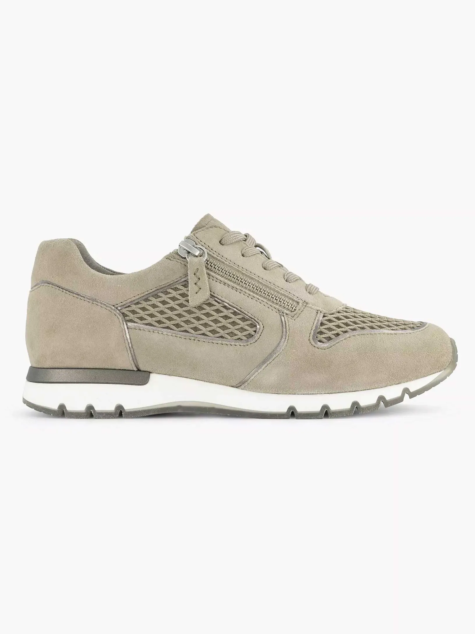 Sand-Colored Leather Comfort Sneaker