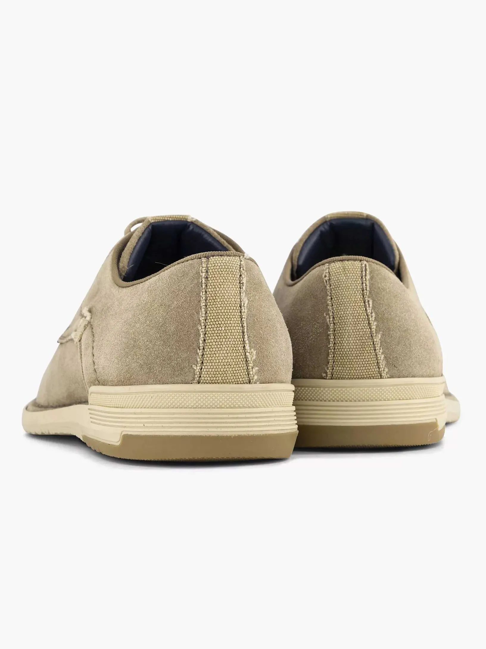 Sand-Colored Leather Lace-Up Shoe