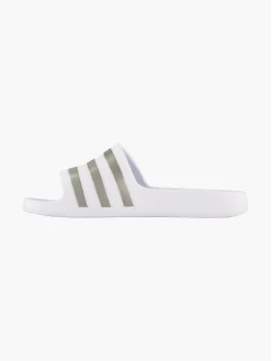 White Adilette Aqua
