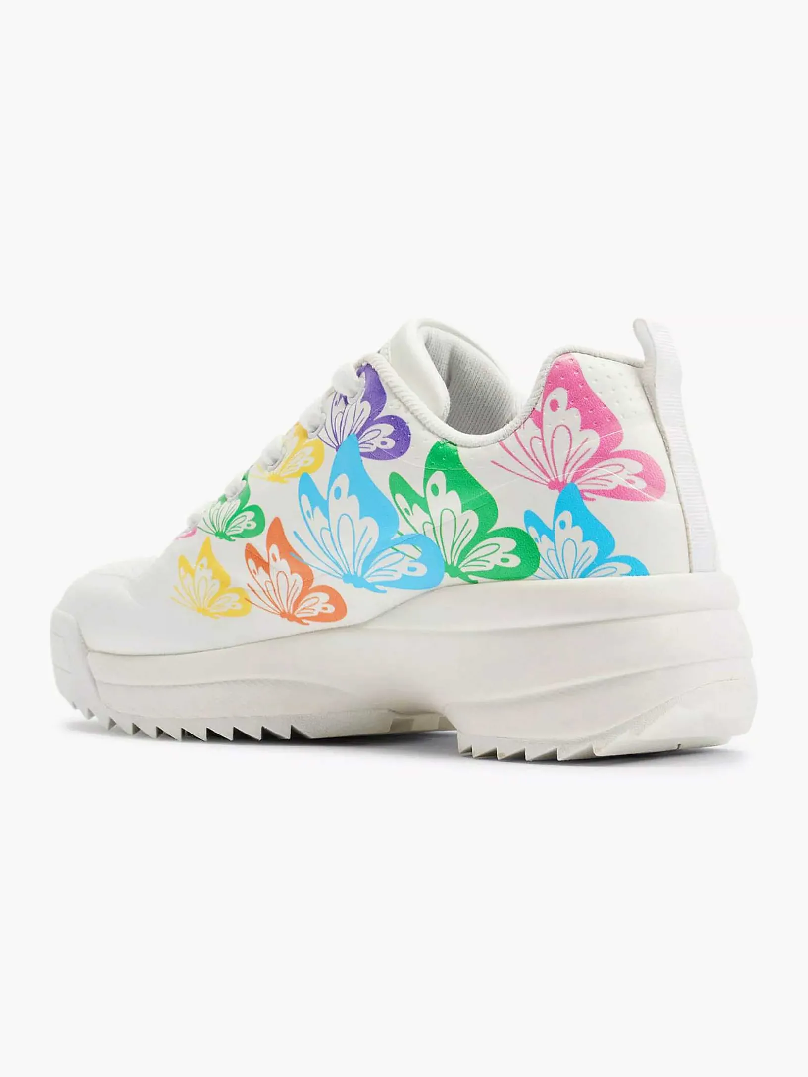 White Chunky Sneaker Butterflies