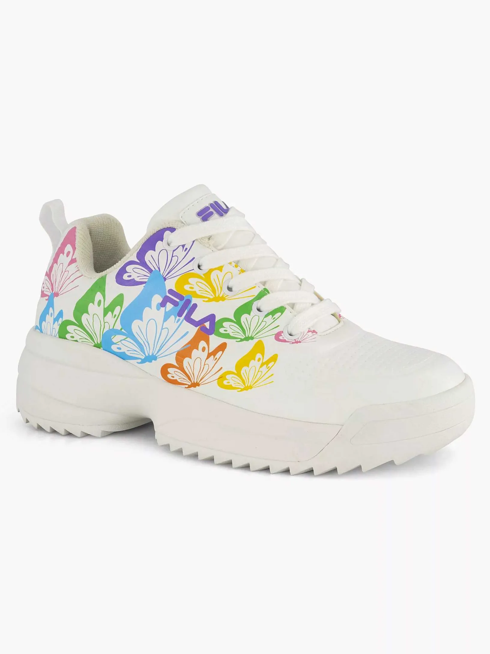 White Chunky Sneaker Butterflies